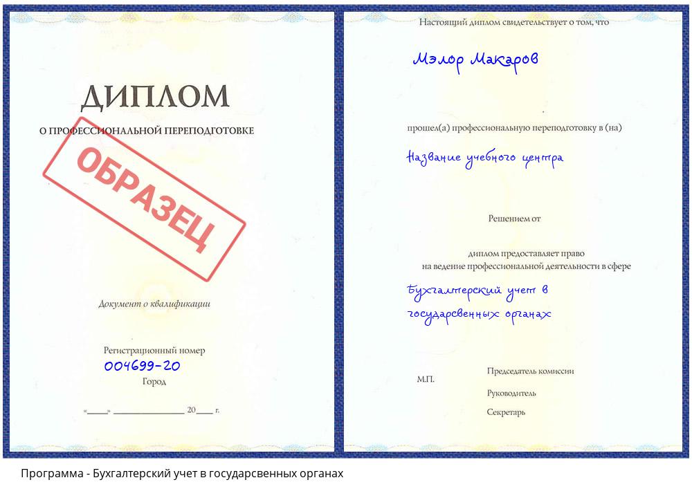 Бухгалтерский учет в государсвенных органах Рубцовск