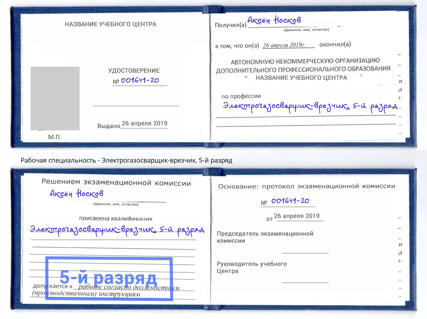 корочка 5-й разряд Электрогазосварщик – врезчик Рубцовск